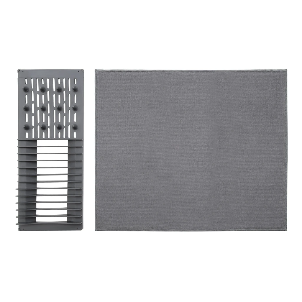 Odkvapkávač na riad s podložkou z mikrovlákna