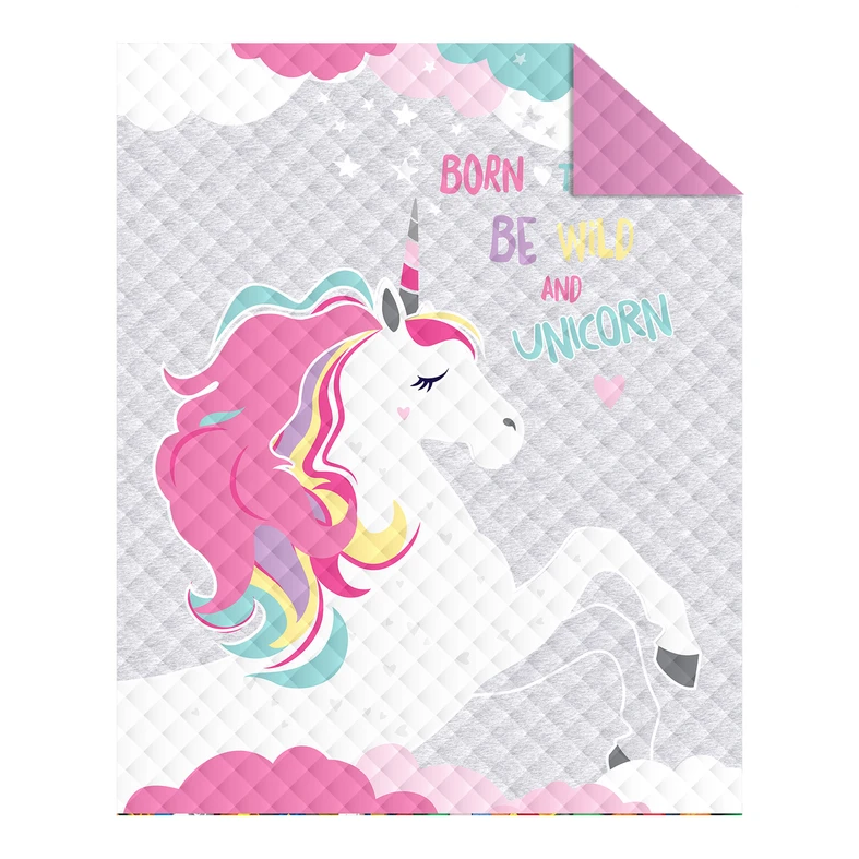 Obojstranný prehoz na posteľ JEDNOROŽEC 170x210 cm