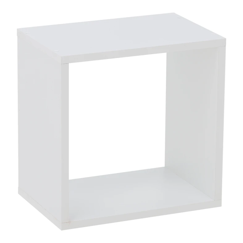 Štvorcová biela polica TRIO