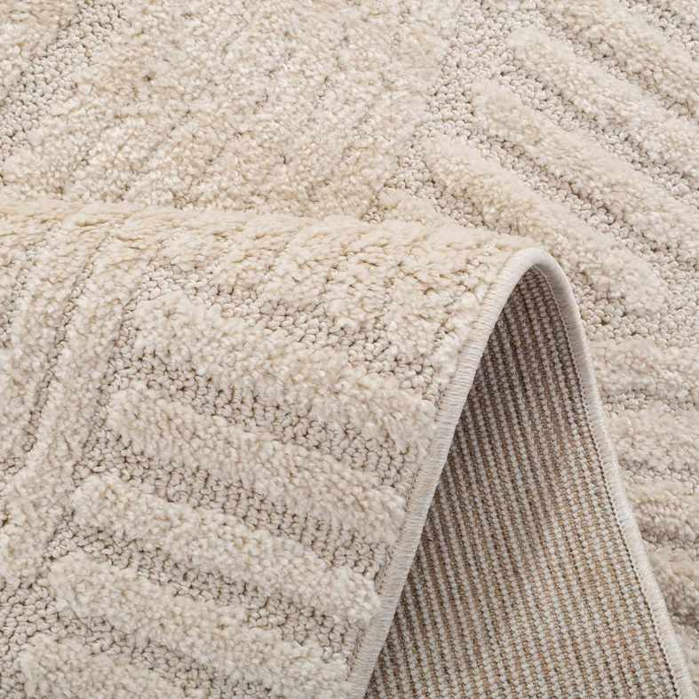 Dywan kremowy LA CASA 3D 80x150 cm - zbliżenie.