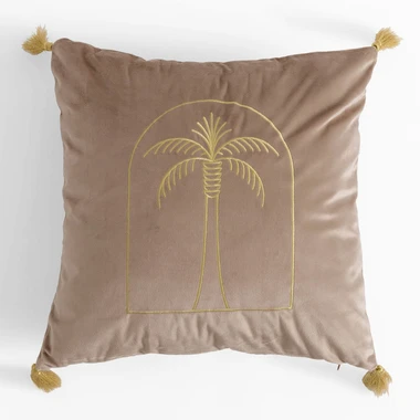 Dekoračná obliečka na vankúš tmavobéžová DJERBA 45x45 cm