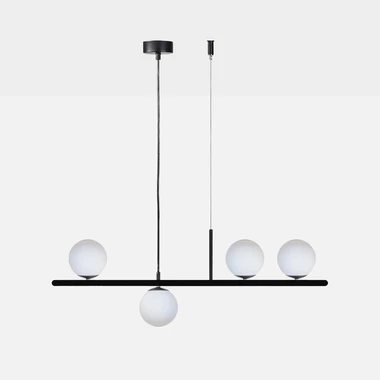 Závesné svietidlo čierne 4 gule FARO
