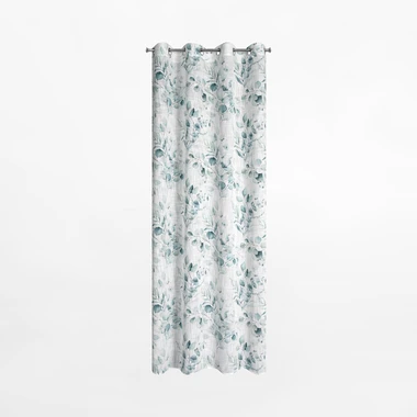 Záves na priechodkách v bielej a zelenej farbe SENA 145x250 cm