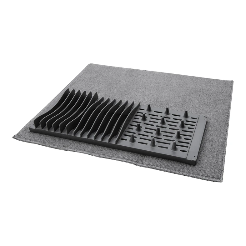 Odkvapkávač na riad s podložkou z mikrovlákna