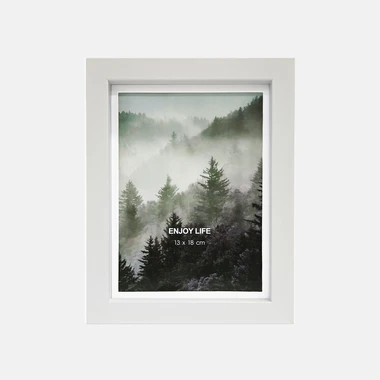 Fotorámik 13x18 s paspartou biely