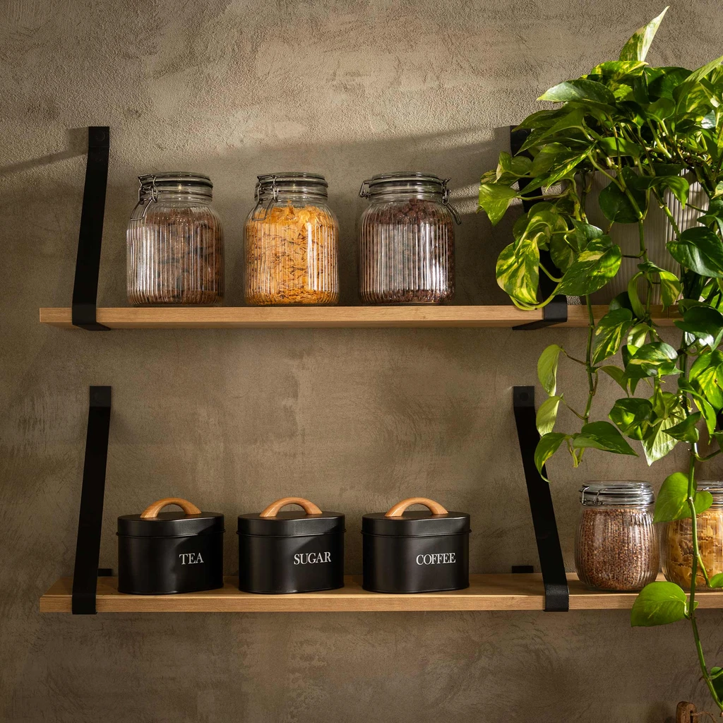 Rýhovaná sklenená nádoba 1,4 l