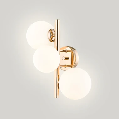 Nástenné svietidlo MOLECULE gule zlaté