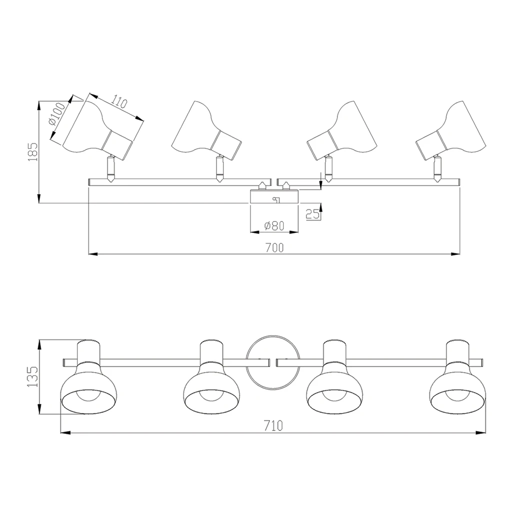 Listwa 4-punktowa LATIKA to oświetlenie, które idealnie podkreśli nowoczesny, skandynawski charakter wnętrza.