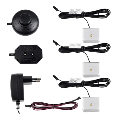 3-bodové DOJO 3D LED osvetlenie s vypínačom, studená farba