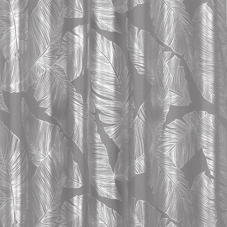 Záves do obývačky na kruhy sivý VANUA 140 x 260 cm