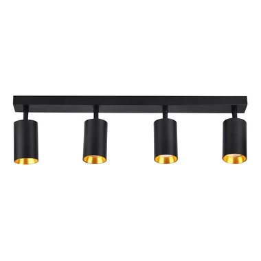 Bodové svietidlo čierno-zlaté MARIBEL III 4xGU10