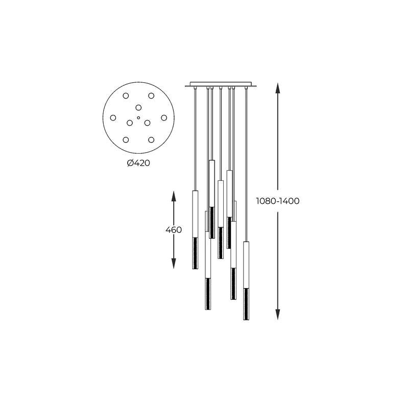 Závesné svietidlo ONE LED P0461-09L-B5F7