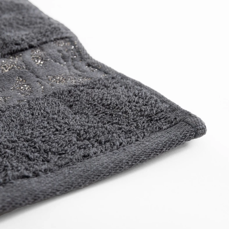 Súprava 2 uterákov strieborná/oceľová BLINK