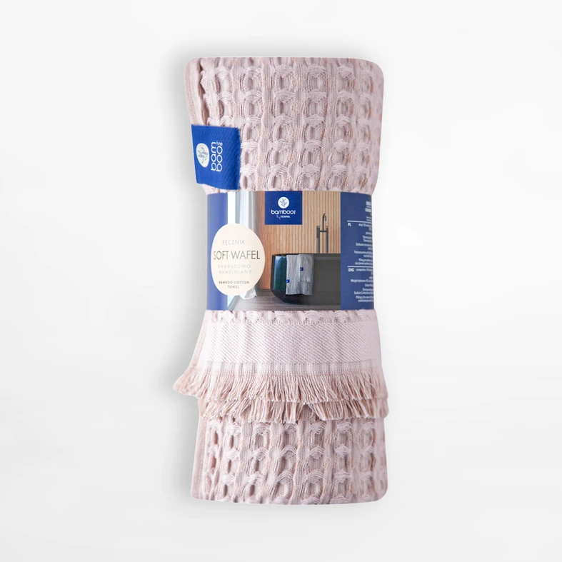 Ružový bambusový uterák SOFT WAFEL BAMBOO SPA 50x80 cm