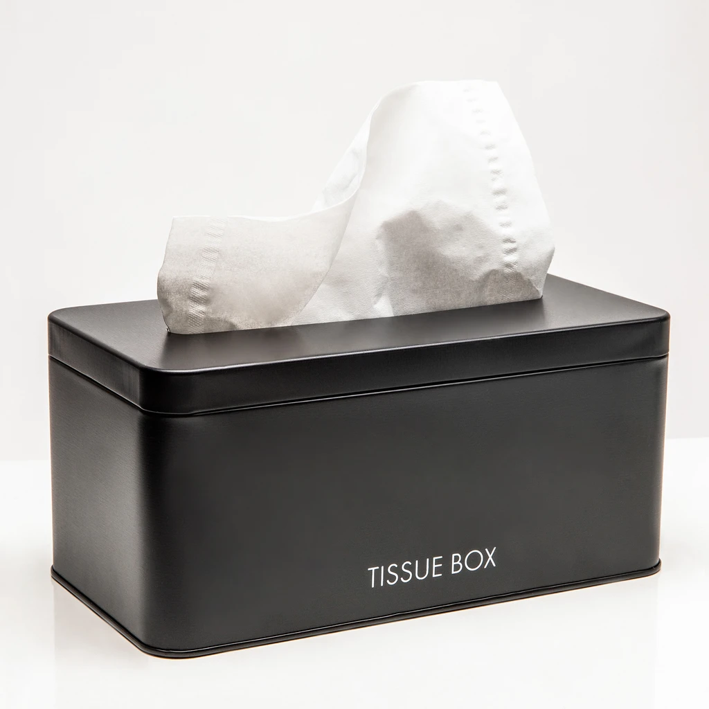 Škatuľa na vreckovky čierna