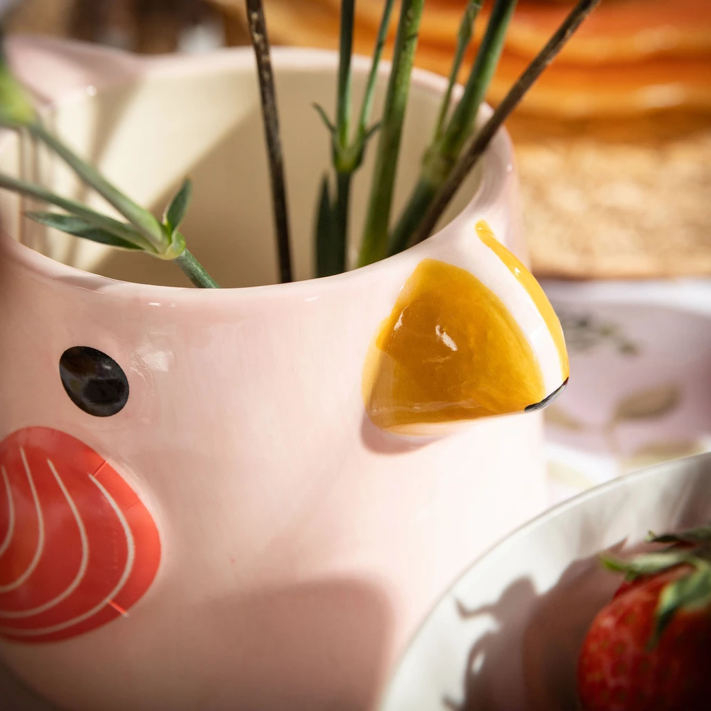 Kvetináč na balkón, vták, MIX