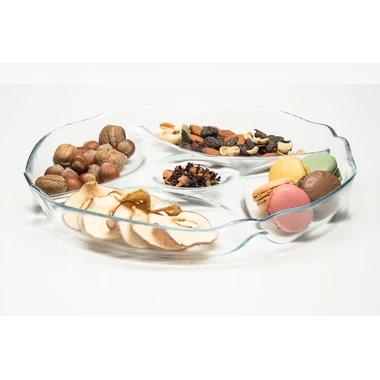 PATISSERIE PASABAHCE delený sklenený tanier 30 cm