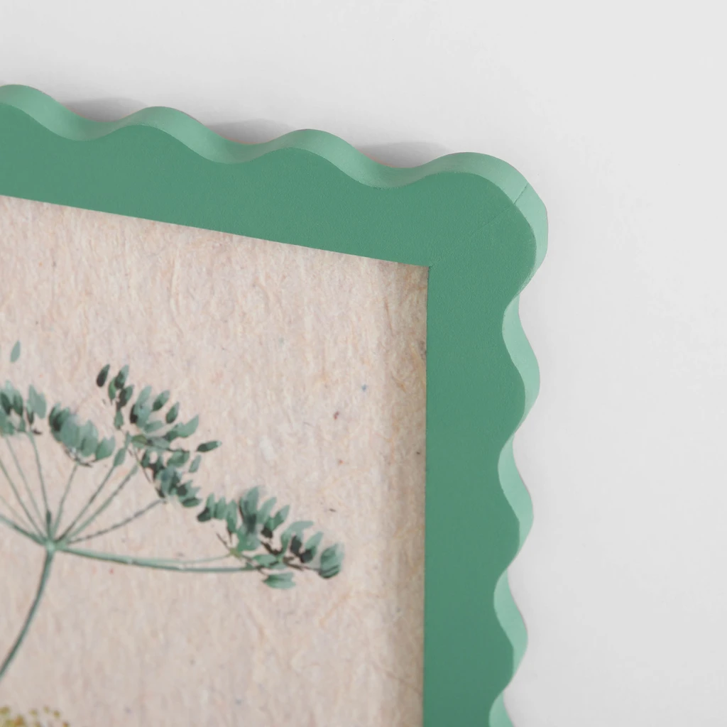 Botanický obraz vetvičky kôpru, béžovo-zelená 30x40 cm