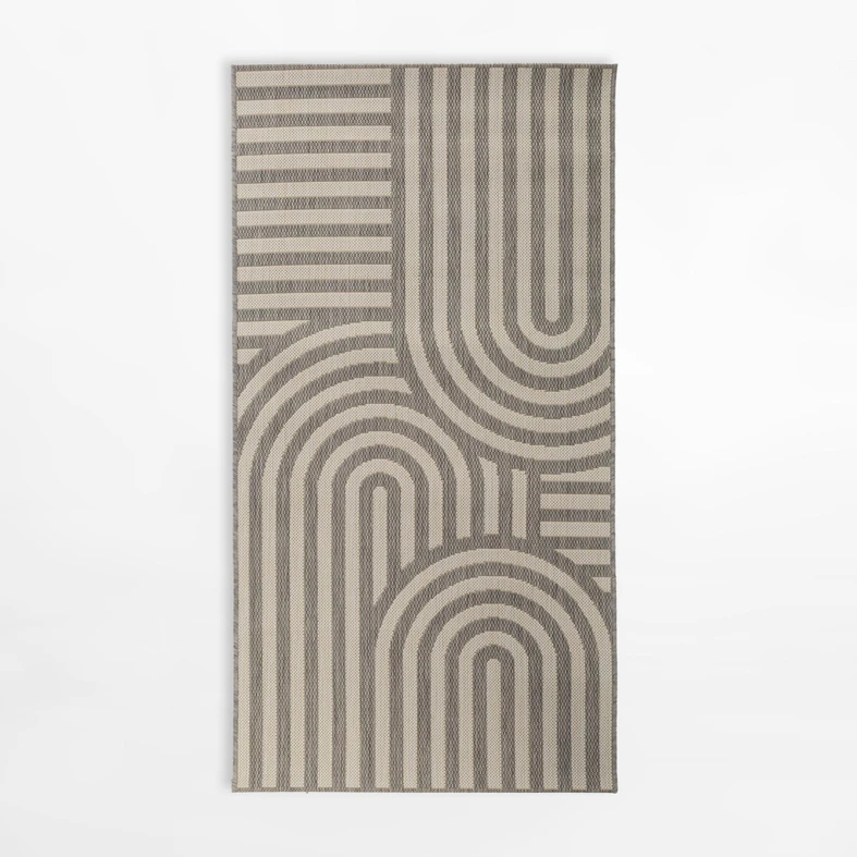 Geometrický koberec v sivej farbe PIATTO 80x150 cm