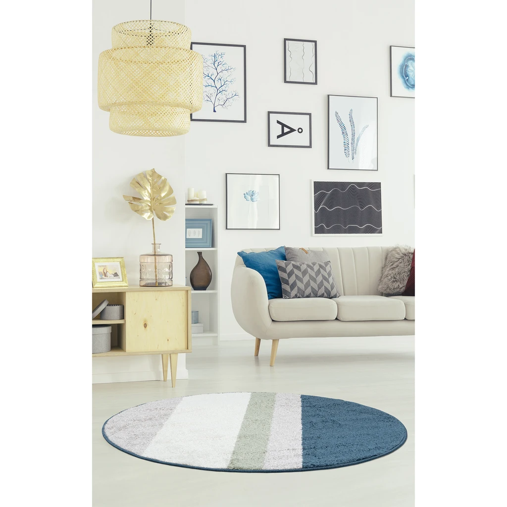 Pruhovaný okrúhly koberec HOUSTON 110 cm