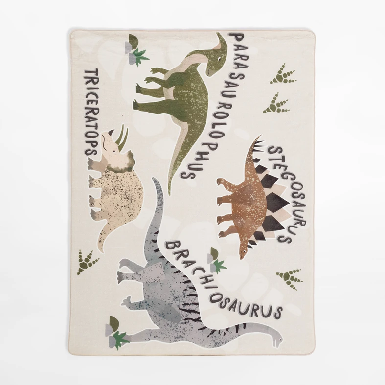 Prostokątny dywan w dinozaury