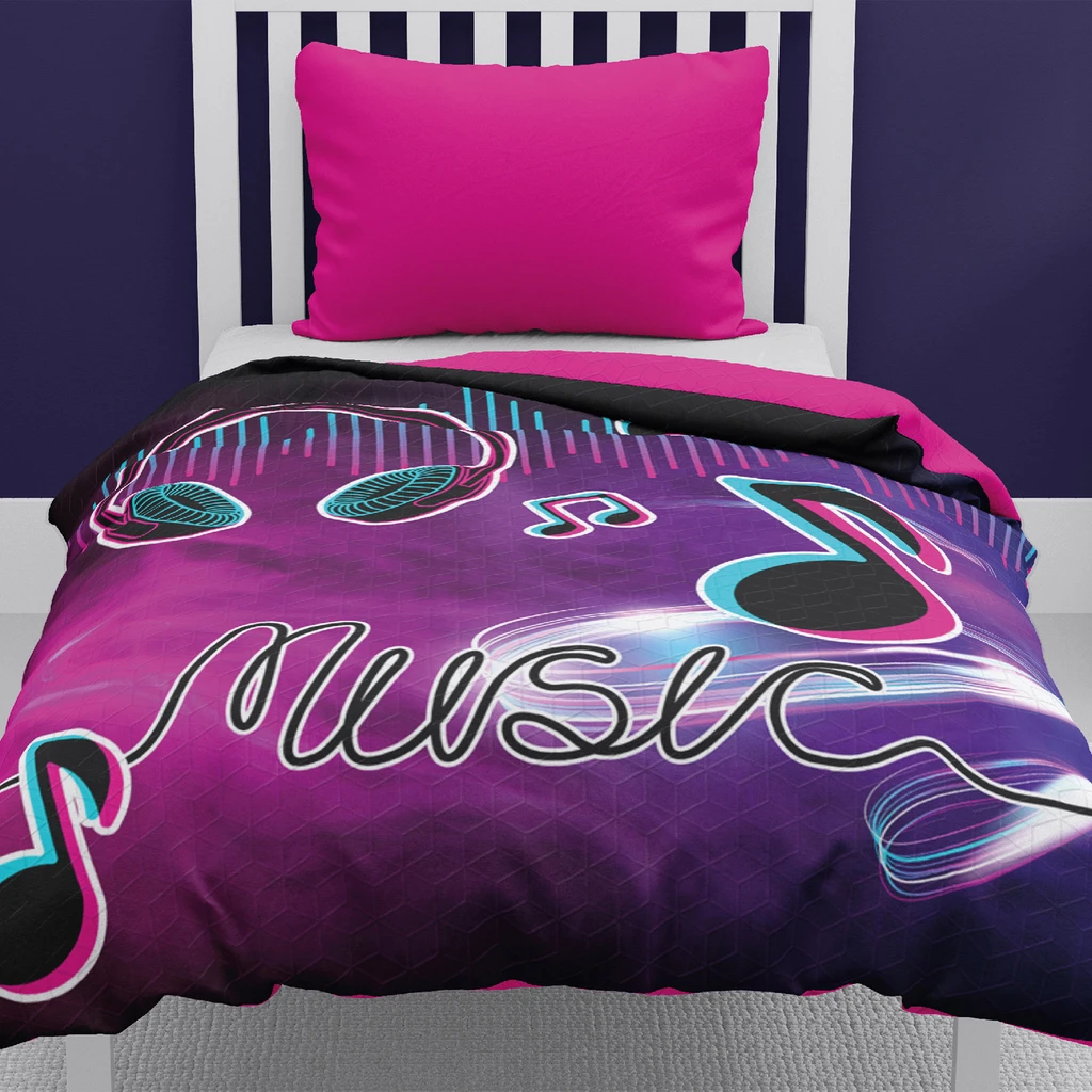 Obojstranný prehoz na posteľ MUSIC 170x210 cm