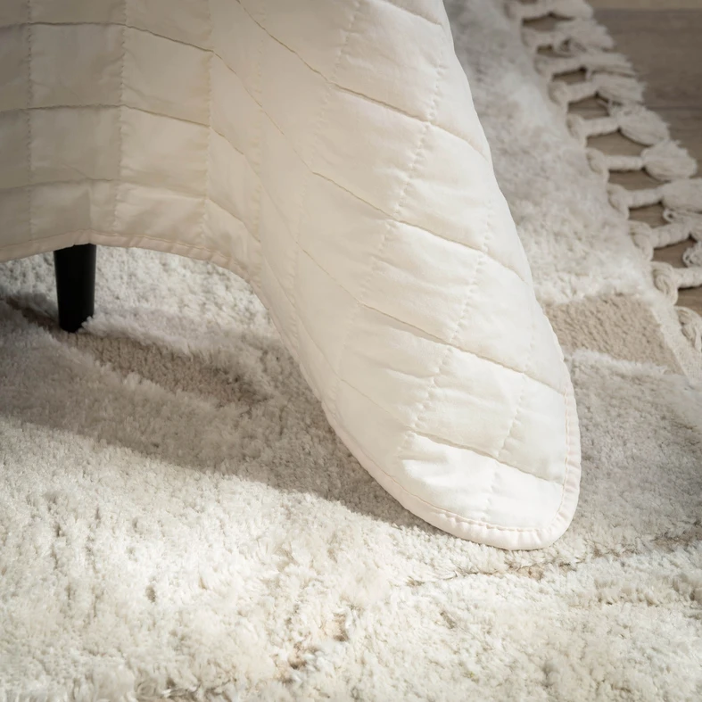 Prehoz na posteľ v krémovej farbe GISELLE 180x200 cm