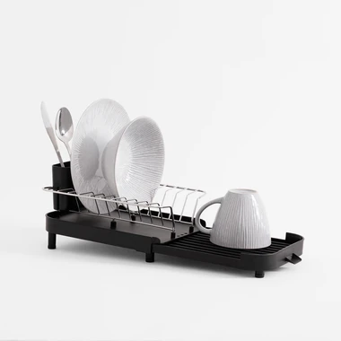 Výsuvná sušička riadu čierna 43,1x20,8x13,6 cm