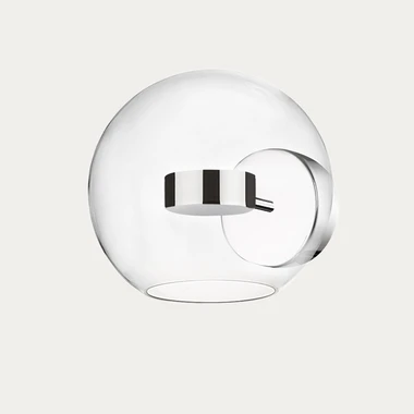 Nástenné LED svietidlo ENCELADUS guľa chróm