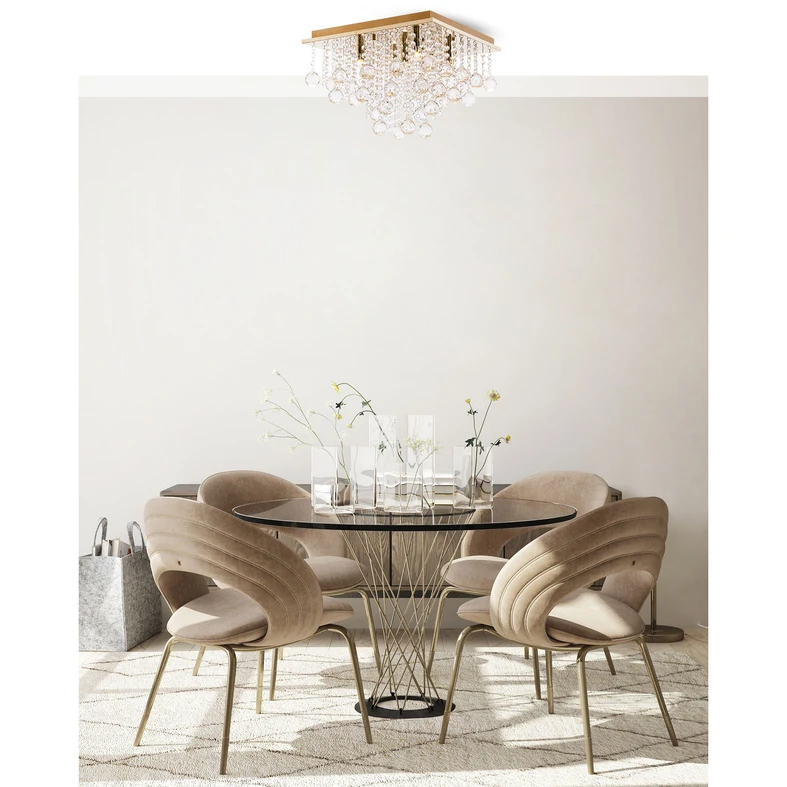 Zlaté stropné svietidlo RANGEL