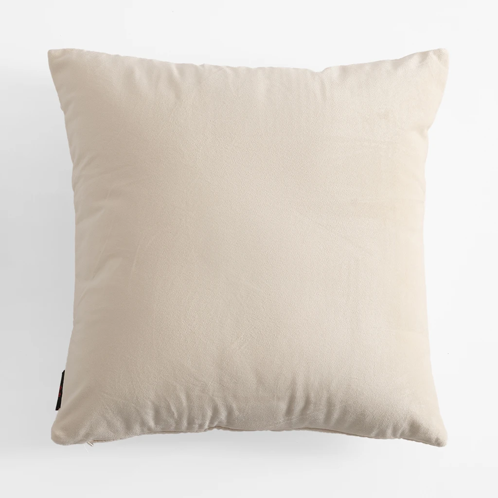 Geometrická velúrová obliečka na vankúš krémová JONES 45x45 cm