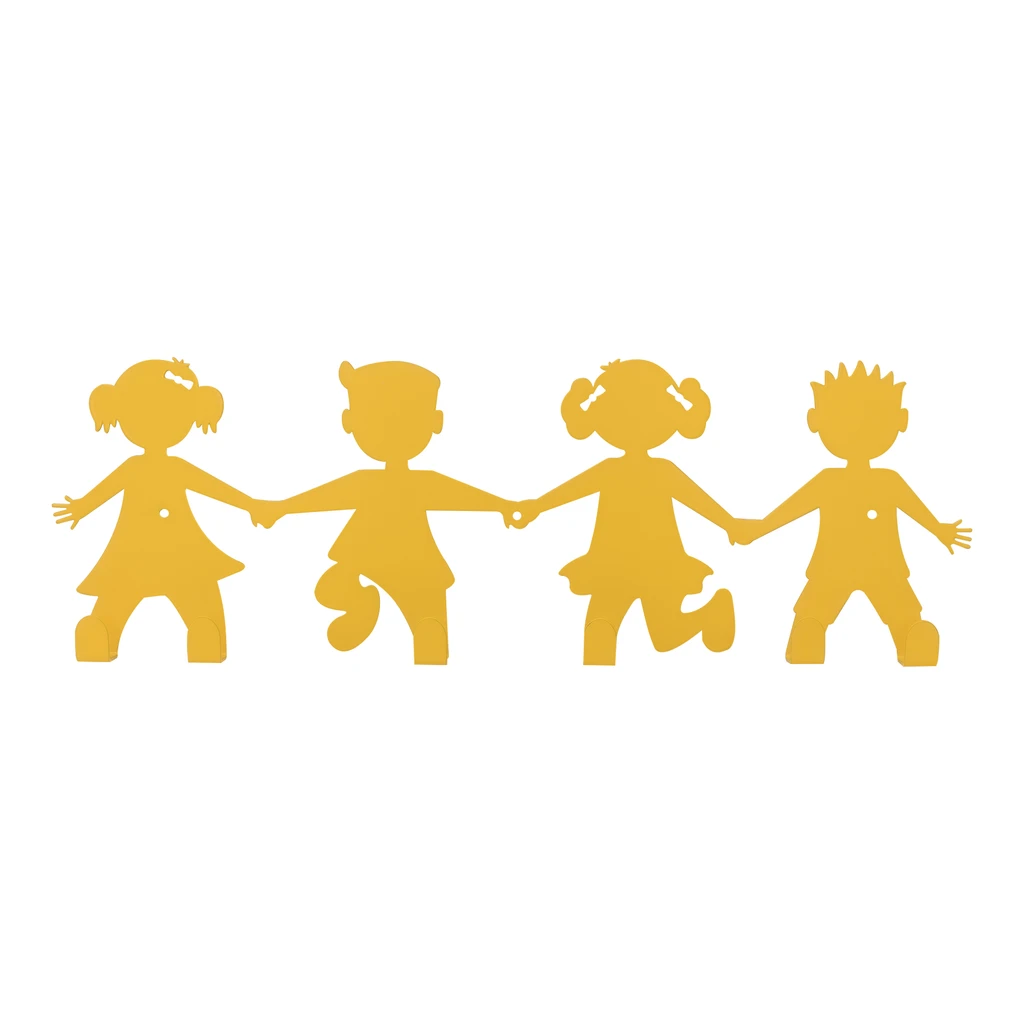 Wieszak DZIECI w żółtym kolorze to urocza dekoracja oraz funkcjonalny dodatek dla pokoju dziecięcego.