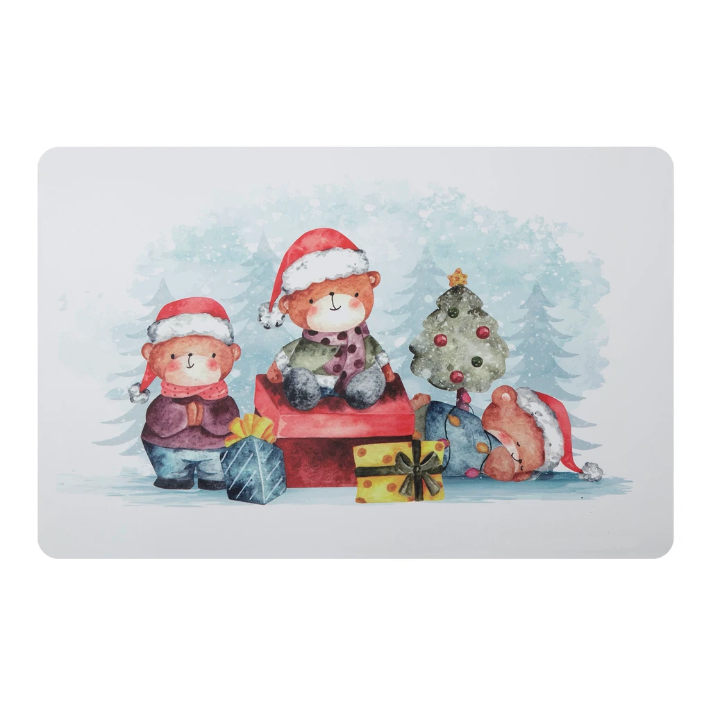Vianočné prestieranie na stôl pre deti MEDVEDÍKY 43,5x28,5 cm