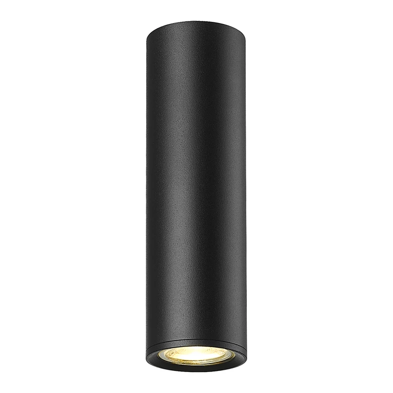 Stropné svietidlo tuba čierne matné LOYA 20 cm