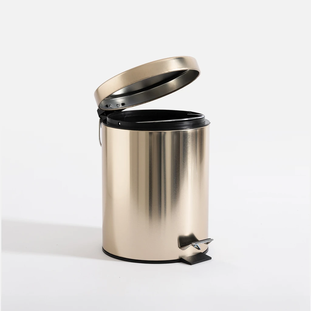 Odpadkový kôš s pedálom zlatý 5L