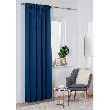 Záves s páskou tmavomodý blockout ECLIPSE 140x260 cm