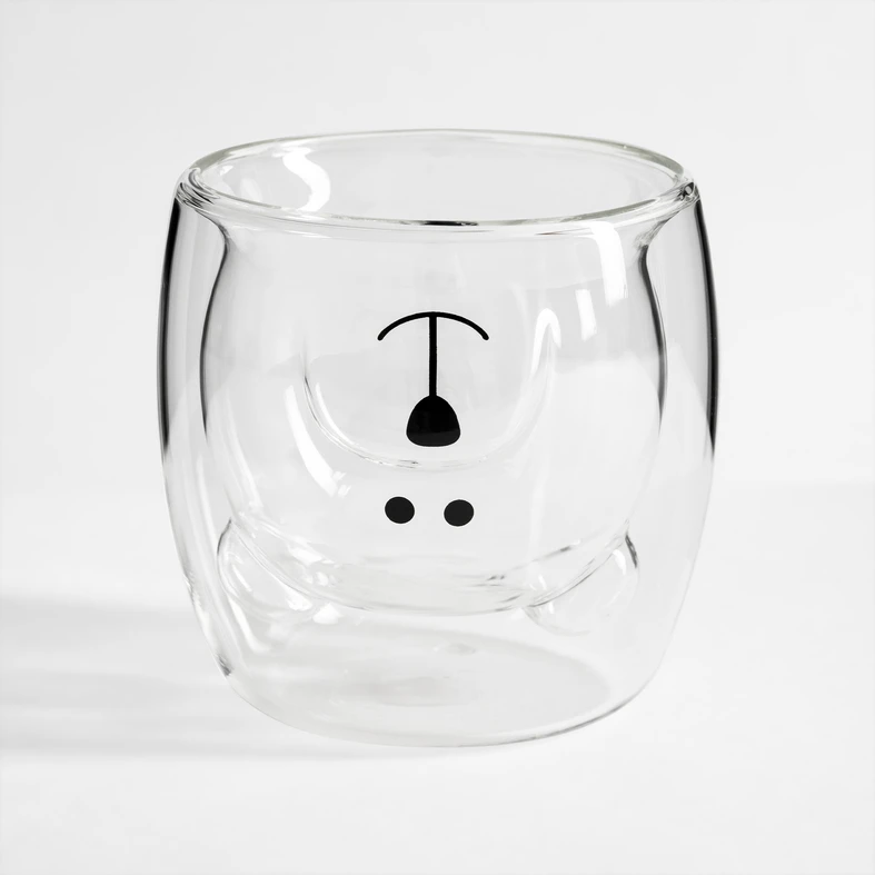 Sklenený pohár MEDVEDÍK s dvojstenným sklom 280 ml