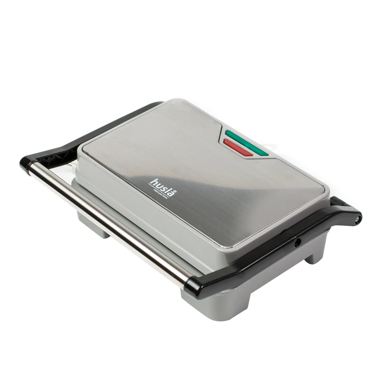 Grill elektryczny HUSLA o mocy 850W to idealna propozycja dla wielbicieli zapiekanek, panini i grillowanego mięsa oraz warzyw.