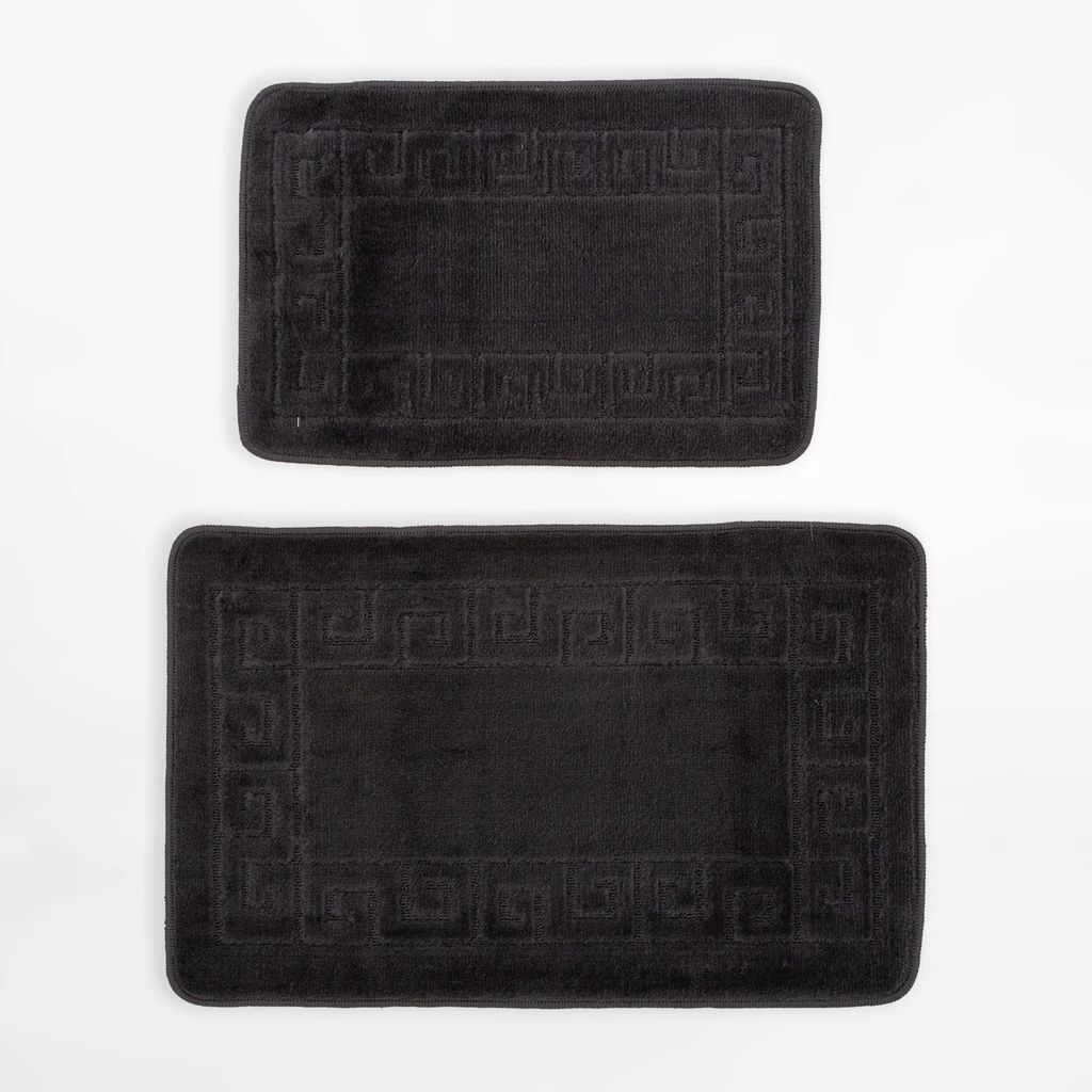 2 kúpeľňové predložky MELO - súprava, tmavosivá