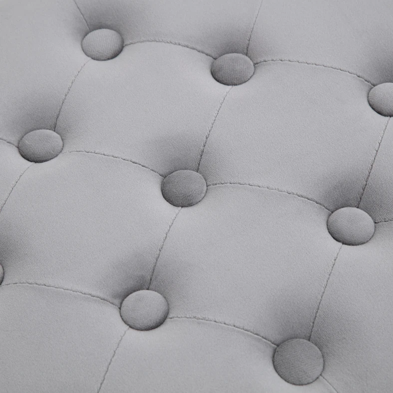 Puf kwadratowy składany szary 38x38 cm