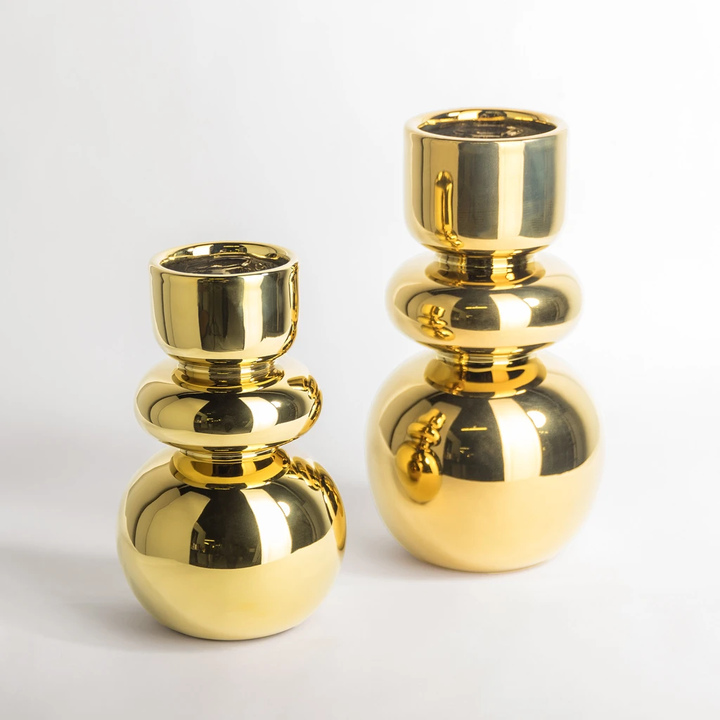 Moderná váza zlatá 25 cm