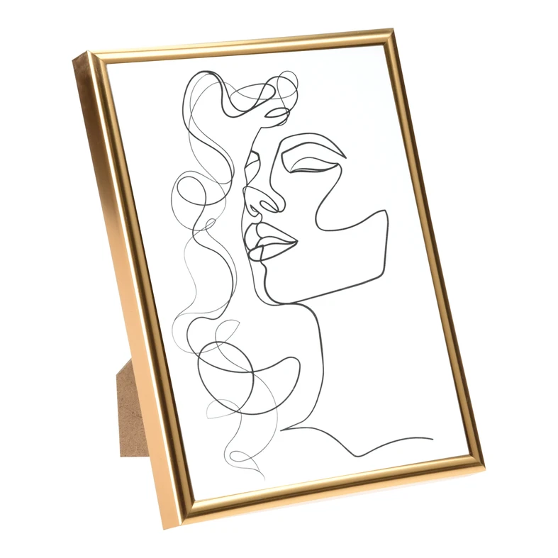 Fotorámik s lineárnou grafikou zlatý 13x18 cm