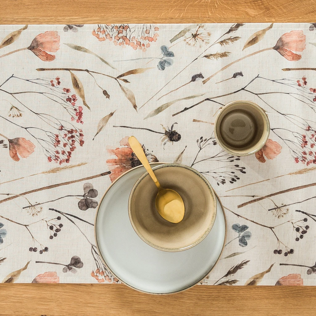 Behúň na stôl poľné kvety MEGAN 40 x 120 cm