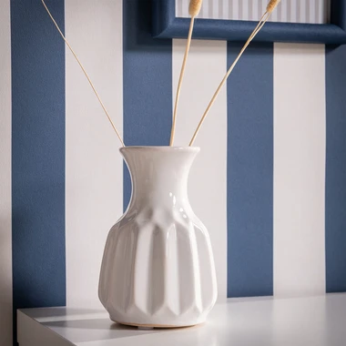 Keramická váza biela 12 cm