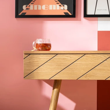 Sklenený hrnček s pásikmi s uškom 350 ml