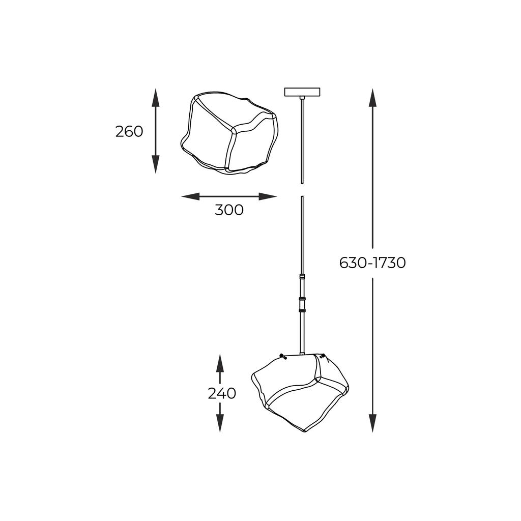 Závesné svietidlo ROCK P0488-01M-SEAC