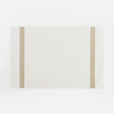 Biele pruhované prestieranie na stôl 30x45 cm