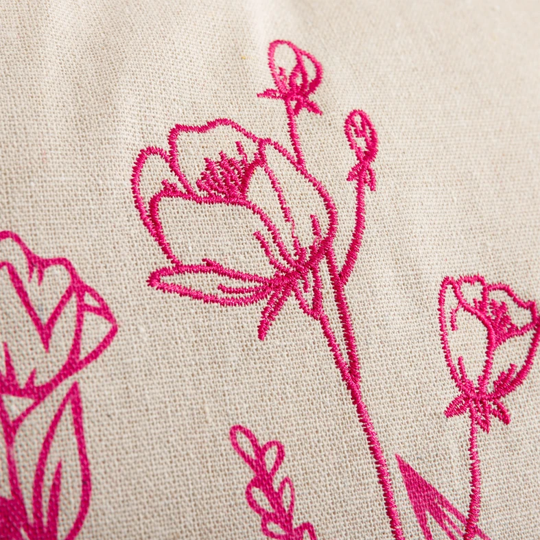 Dekoračná obliečka so strapcami ružová FLORIA 45x45 cm