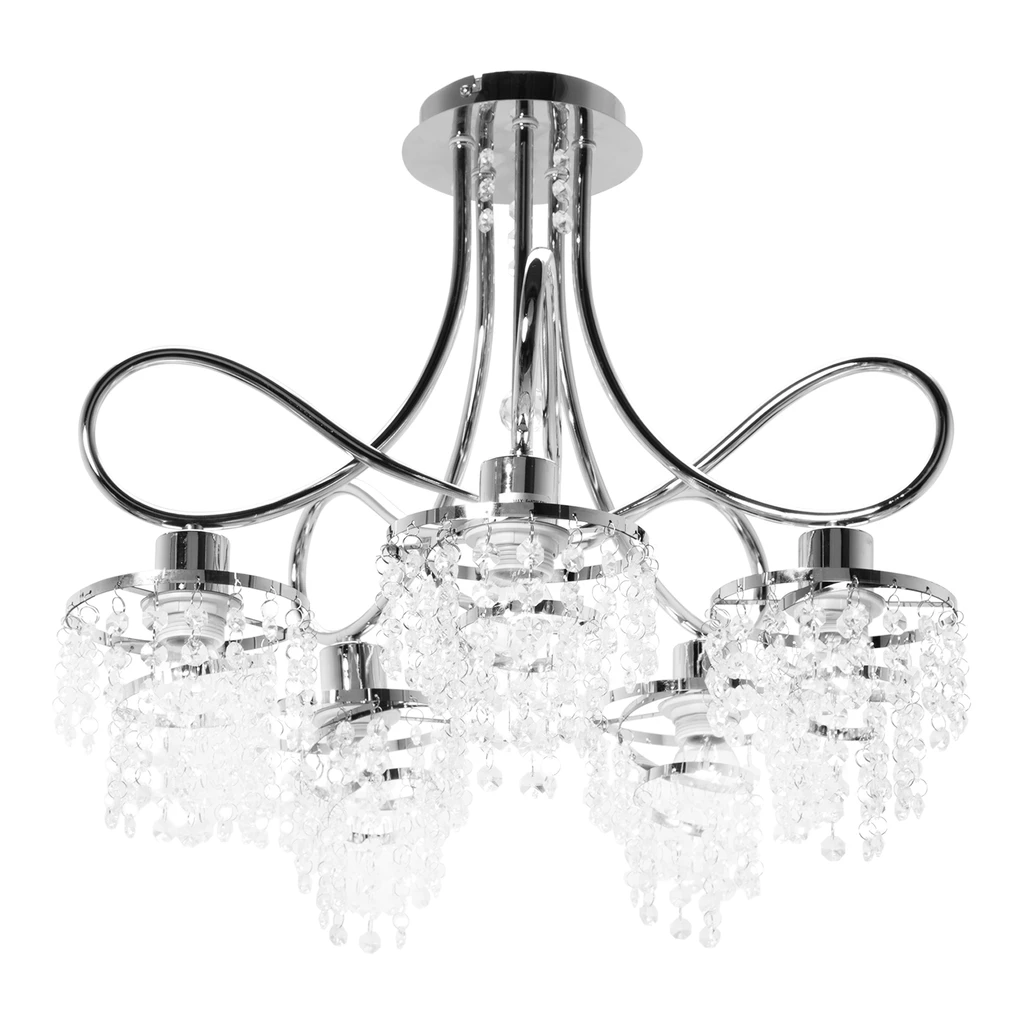 Luster so striebornými kryštálmi TINA 5