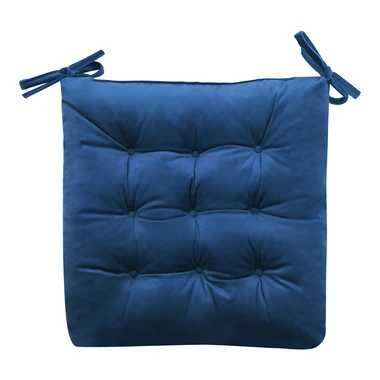 Tmavomodrý sedák na stoličku VELVIO 40x40 cm